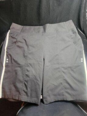 Made for Life Women’s Shorts Size M Black White Stripe Quick Dri Athletic